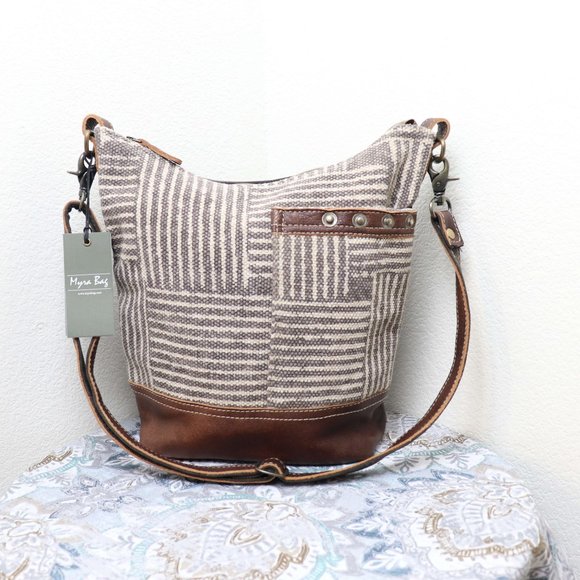 🆕Myra Bag KOFFEE Shoulder Bag Purse Upcylced Bag - Picture 8 of 8